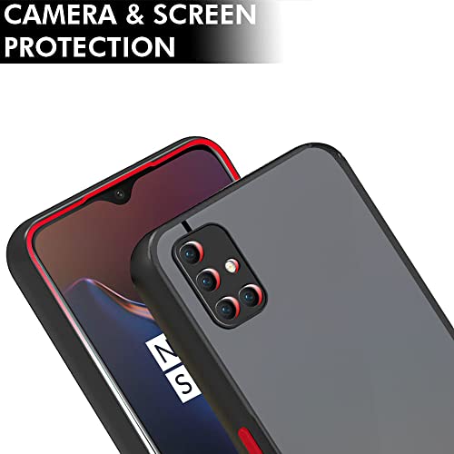 Image of TheGiftKart Translucent Hybrid Back Cover Case for Samsung Galaxy A51 | Smoked Matte Back | 360 Degree Protection | Protective Hard Back Case Cover for Samsung Galaxy A51 (PC & TPU | Black Bumper)