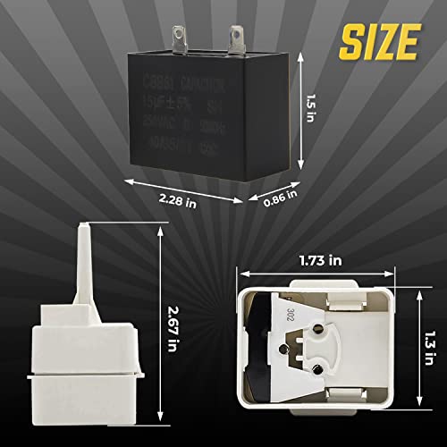 Seentech W10613606 Refrigerator Compressor Start Relay And Capacitor thumb #3