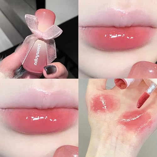 Gireatick 6 Colors Ultra-Glossy Jelly Lipstick, Moisturizing Mirror Finish Lip Gloss, High Shine Glass Water Lifter Gloss, Sweet Lip Glaze Tinted Lip Balm for Girls - Image 5