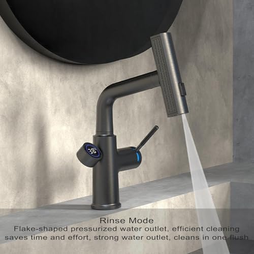 Grifo de baño para solucionar lavabos pequeños con caño extraíble elevable 360 6