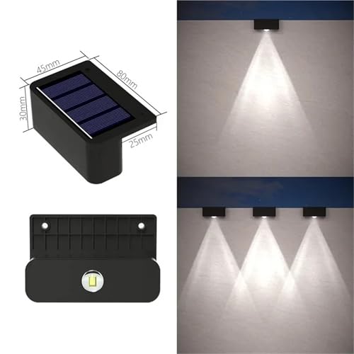 Luces solares LED de exterior IP65 para aplique de pared blanca 2