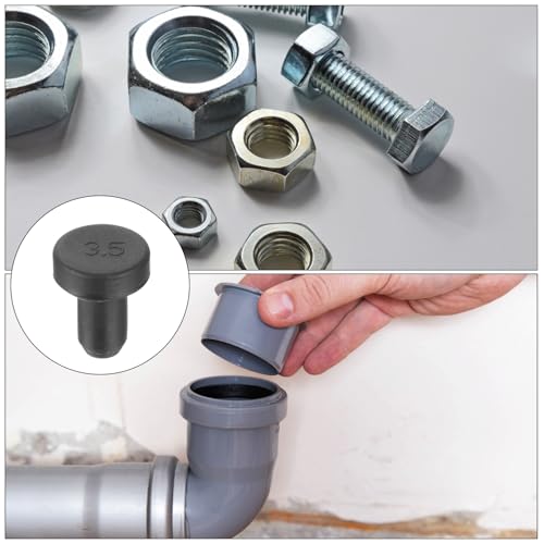 Image of uxcell High Temp Silicone Plug Mount Dia 3.5mm /0.14 inch t Shaped Rubber Stopper Hole Plugs for Powder Coating Plating Waterproof Plugs Sealing Plugs Black Pack of 12(OD 6mm)