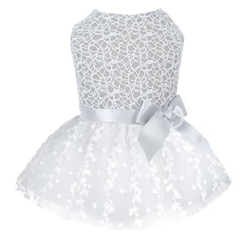 Image of CuteBone Dog Birthday Dress Girl Puppy Skirt Tutu Cat Wedding Outfit Pet Party Clothes for Small Dogs Costume DD17M