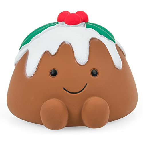 Petface Chrissie Christmas Pudding Latex Hundespielzeug mit eingebautem Quietscher (1 Stück)