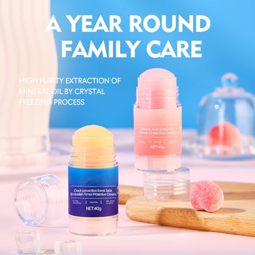 XIRUJNFD Crack Feet Prevention Stick, Foot Care Cream Cracked Feet, Remove Dead Skin, Moisturizing Smooth Foot Balm Stick For Dry Cracked Feets (Blue*2) 2pcs