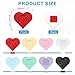 uxcell 6 Pcs Heart Pen Loop Holder for Notebook, Self Adhesive Pen Holder PU Leather Pencil Elastic Loop Designed for Tablet, Journals Clipboards Notebooks(Red, Style1)