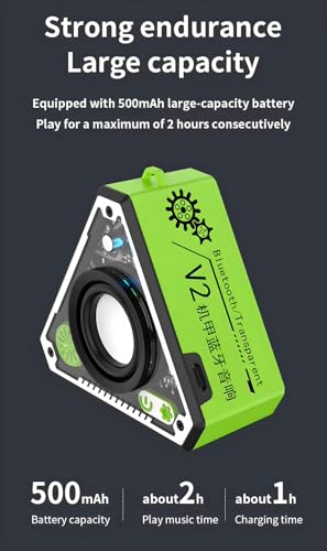 Image of V2 5W Wireless Bluetooth Mini Speaker with Loud Sound & Punchy Bass, 52mm Driver with 360 Surround, BT V5.3 Quick Connect, Transparent Design, with Inbuilt MIC for Call Function (White)