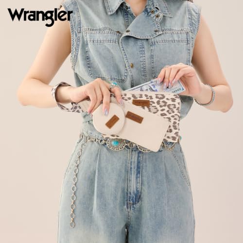 Image of Montana West X Wrangler Keychain Wallets for Women Dual Pouch Wristlet