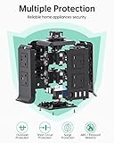 Tower Extension Lead with USB Slots, 3 USB-A(5V/2.4A) & 1 Type-C Port(5V/3A) and 8 Outlets Surge Protector Extension Lead with Switches, 2M Extension Cord - Image 4
