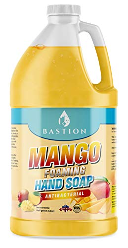 Antibacterial Hand Soap - Mango Foaming Hand Wash - 1/2 Gallon (64 Oz.) Bulk. Refill Jug. Mango Scented. Non-Toxic. Made In The Usa. #TOP8