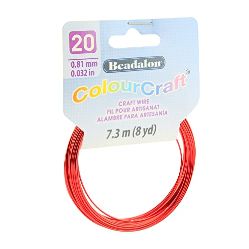 Alambre de cobre Beadalon antienredos calibre 20 rojo de 8 yardas para evitar roturas