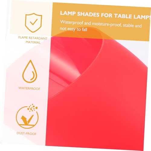 Image of Plastic Red Horseshoe Lampshade Replacement: 4pcs Floor Lamp Shade Bedroom Light Covers Ceiling Fan Globe Replacement for Multi- Head Stand up Lamp