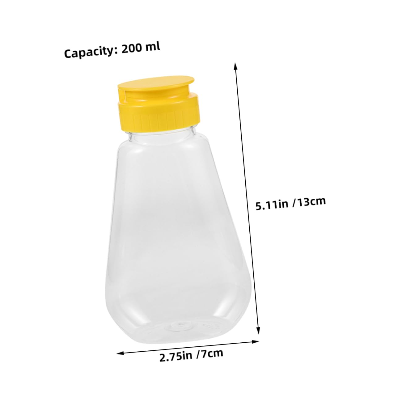 NULYLU 2Pcs Honey Squeeze Bottles with Caps Refillable Condiment Containers for Honey Syrup Ketchup Mustard Salad Dressing Lightweight and Portable for Outdoor Use