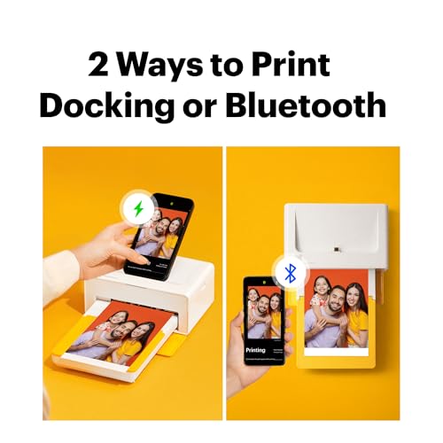 KODAK Dock Plus 4PASS Instant Photo Printer, 4x6” Portable