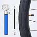 Zxpjkyu Small Bicycle Pump with Indicator American French Valve Smart Valve Bicycle Tire Pump Inflator for, Blue