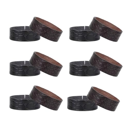 YULIAO 12 Piezas Trabilla de Cuero, Bucles de Correa Reloj de Cuero, Accesorios para Cinturones de Recambio, Cuero Cinturón Lazo Guardianes, Exterior Circunferencia Cinturón Correa Anillo Hebilla