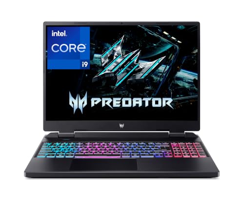 Acer Predator Helios Neo 16 (PHN16-71-96AB) Gaming Laptop, 16' WQXGA IPS 165Hz Display, Intel Core i9 13900HX, 16 GB RAM, 1 TB GB SSD, NVIDIA GeForce RTX 4070, Windows 11, QWERTZ Tastatur, schwarz
