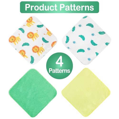 Image of Baby Washcloths, 24Pack Baby Wash Cloths Extra Soft & Ultra Absorbent, Baby Towels and Washcloths Face Towels for Unisex Boys Girls Body, Washclothes Gentle on Sensitive Skin, 9x9 Lion