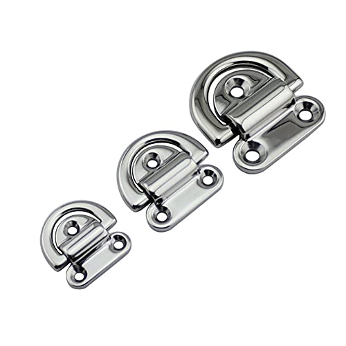 Taquet d'arrimage pliant 6mm en acier inoxydable 316 pour yacht et camion (2 pièces) - 5