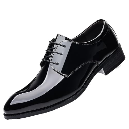 Men's British Style Business Dress Shoes Big Size Black Formal Wedding Groom Shoes New Spring Style Office Leather Footwear