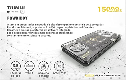 consola de jogos portátil Mini código aberto leve consola de jogos retrô POWKIDDY A66 TRIMUI consola