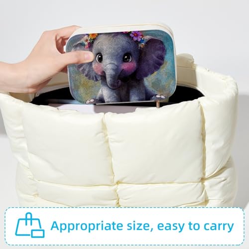 Boîte à bijoux portable éléphant pour ranger boucles d'oreilles, bagues et colliers - 6