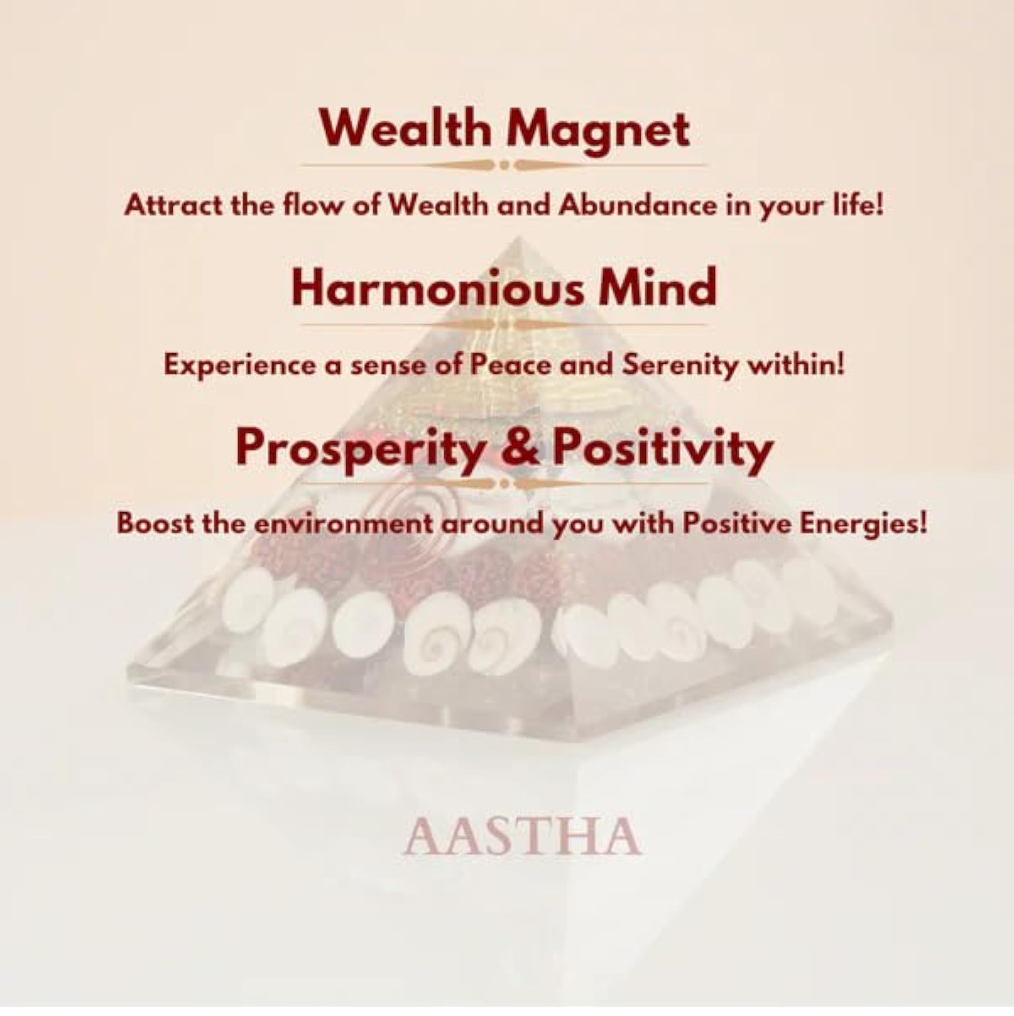 Wealth Attracting Pyramid & Charger Combo with Gomti Chakra