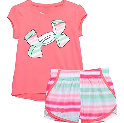 Under Armour Vêtement Sport Fille T-shirt Rose Cerise et Short Léger Taille 6 Ans