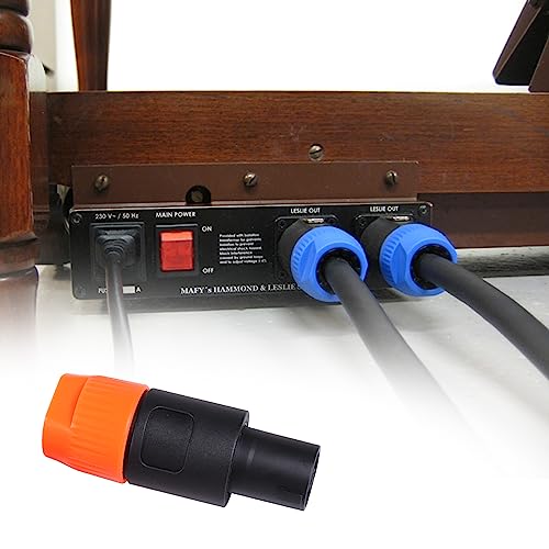 Image of HBU 10 Sets 4 Pole Speakon Connector Kit - 10pcs NL4FC Speakon Connectors & 10-pcs 4 Pin Panel Mount Chassis Socket - Twist Lock for NL4FX, NL4FRX, NL4MPR Adapter Plugs