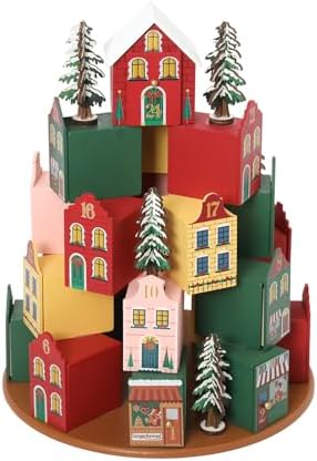 Extra Large Wooden Christmas Village Advent Calendar House | 24 D...