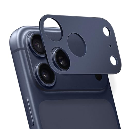 #ColaboraciónPagada<br>Protector de Lente Cámara para iPhone 17 Pro Aleación Aluminio Placa Metal Mate Antihuellas Antihuellas Protector Pantalla Objetivos Anti Impactos Camera Lens Cover para iPhone 17 Pro(Azul)