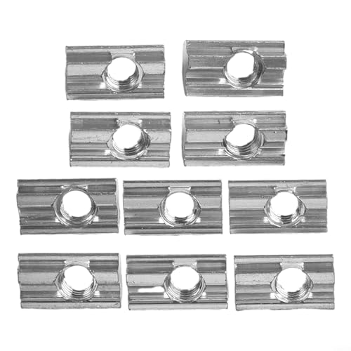 Bloque deslizante giratorio de aluminio con bola de resorte de acero inoxidable y tuerca de rosca europea M8 diseñada para adaptarse a perfiles de aluminio de 40 x 40 y 40 x 80 (50 piezas)
