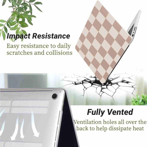 Funda MacBook Air 13 de Plástico Rígido Antideslizante Estampado Cuadros con Cubierta de Teclado 4