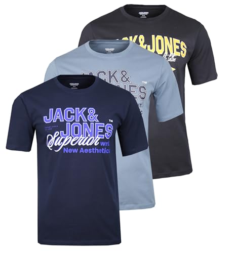 T-Shirt Homme Jack & Jones Jjecorp lot de 5 maillots à manches courtes en coton