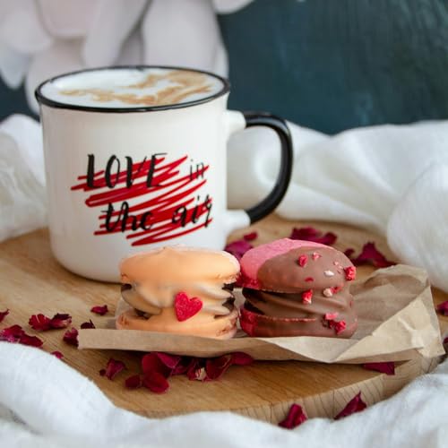 Image of Valentines Sprinkles, Red Heart Sprinkles for Cake Decorating | Edible Hearts for Baking, Ice Cream, Valentines Cupcake Topper, Christmas Grinch Cookie Decorations