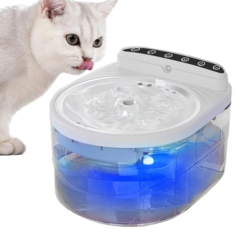 Fontaine à Eau pour Chat sans Fil | Abreuvoir Rechargeable avec Capteur de Mouvement - Fontaine à Eau pour Chat - pour Chiens et Chiots, intérieur, Maison, Appartement, Salon