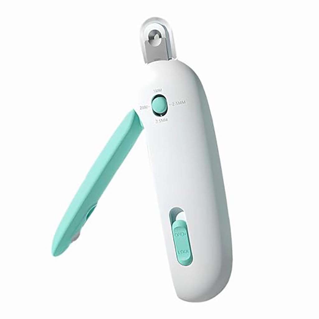 HASTHIP® Pett Nail Clipper for Cats - Gentle Round-Hole Trimmer with Dust Storage | Adjustable Size & Hidden Nail File | Pet Grooming Tool for Safe & Loving Care (Blue)-Light Green-picture-44