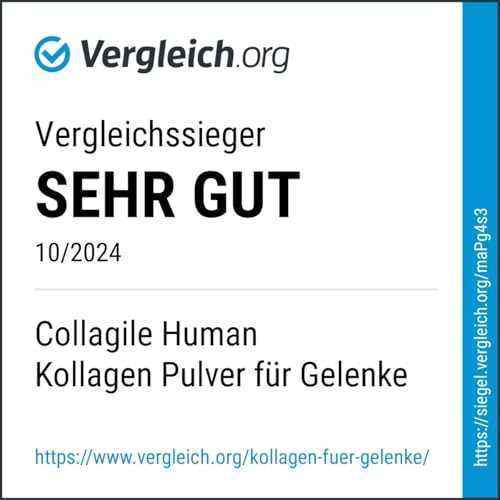 Collagile human 300g – Test: SEHR GUT – Bioaktive Kollagen Peptidfraktionen – Nutrifunktionelles Gelenkpulver – unterstützt den gesamten Bewegungsapparat