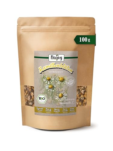 Biojoy BIO-Kamillenblüten (100 g), getrocknet und ganz, Kamillentee (Matricaria chamomilla)