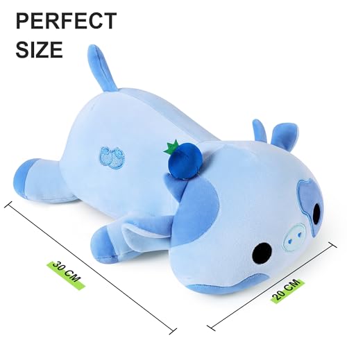shownicer Plüschtier Kuh Kuscheltier Stofftier Kawaii Kuh Plüsch Kissen Spielzeug Milchkuh Plüsch Wurfkissen Geschenk für Kinder Mädchen 12… – Ansicht 6