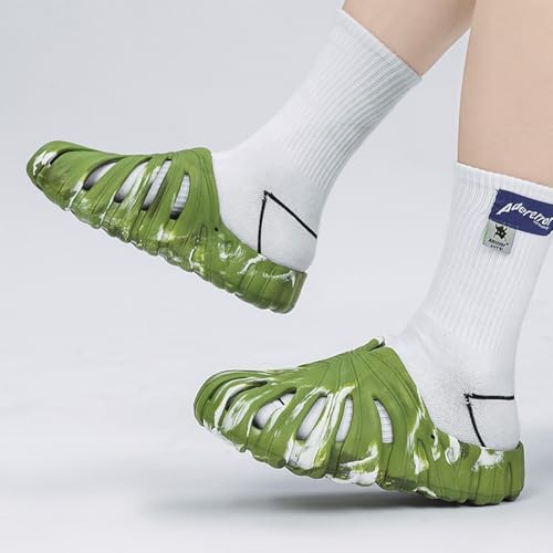 Monstera Slippers, Variegated Monstera Shoes, Non-Slip Soft Lightweight Bathroom Slides Unisex3