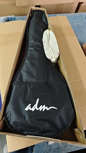 ADM Akustisches Mandolinen-Instrumenten-Set, Musik, A-Stil für Kinder, Studenten, Erwachsene, Holz-Mandolinen, Anfänger-Set mit Tasche, Stimmgerät, EQ, Gurt, Saiten, Plektren und Aufhänger, Rot