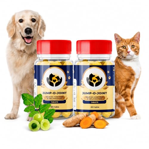 Image of FUR BALL STORY Jump-O-Joint Joint Supplement for Dogs & Cats | Hip & Joint Support Tablets for Dogs | Supports Mobility, Flexibility & Cartilage Health | Pet Joint Supplement | 60 Tablets, Pack of 2