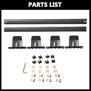 ROKIOTOEX Roof Rack Crossbars Fits 2019-2025 Hond-a Passport Elite Touring Roof Rail Cross Bars Cargo Bag Luggage Carrier Aluminum - Black