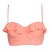 Solid Ruffle Summer Beach Swim Push Up Tops Pin Up Swimwear-TX030-OR1