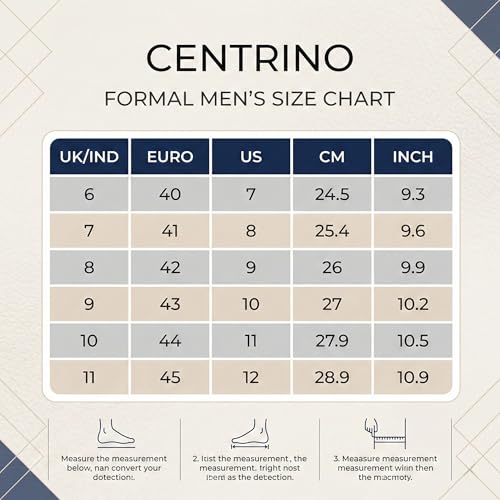 Image of Centrino Derby Formal Shoes for Men | Classic Lace-Up Dress Shoes | Office, Party Lightweight & Comfortable with Cushion Insole (7956)