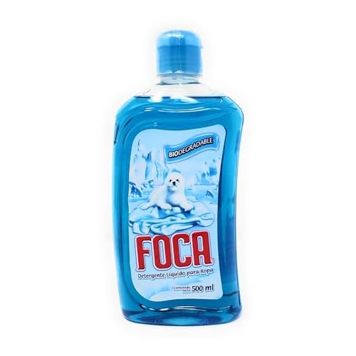 Foca Liquid Laundry Detergent 500 ml (16.9 fl oz) – Biodegradable Blue Liquid Soap for Clothes – Fresh Clean Scent, Gentle & Effective on Fabrics – Made in Mexico by La Corona