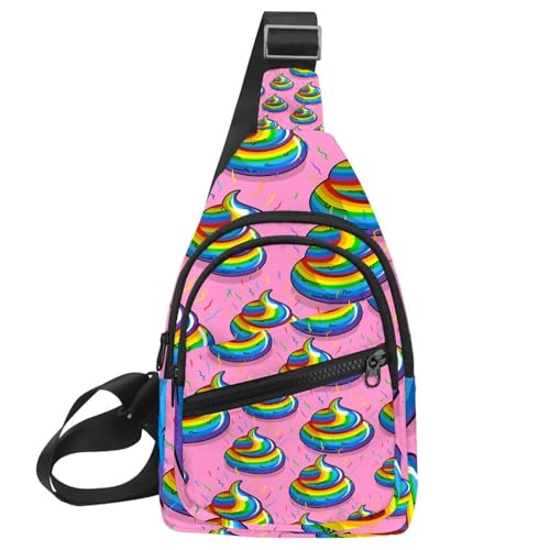 Sac à bandoulière homme et femme rose multicolore 30x18x4cm