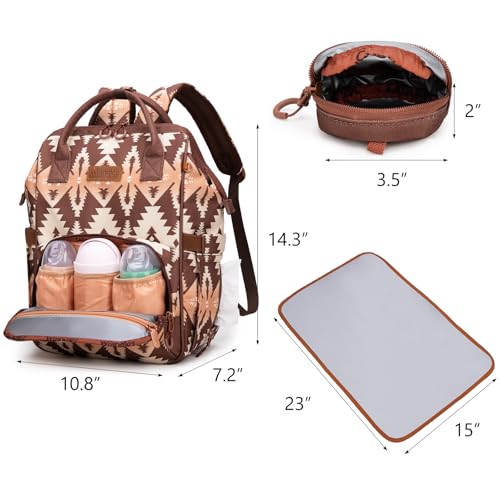 Sac à dos à langer multifonction Wrangler avec poches bébés