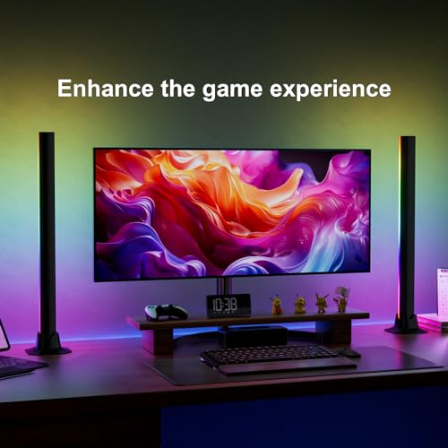Image of MIHEAL RGB Light Bar, Music Sync RGB LED Lights Bar, USB Powered Mood Lighting, Remote Control Color Changing Gaming TV Backlight, 8 Dynamic Modes for PC Room Monitor Desk